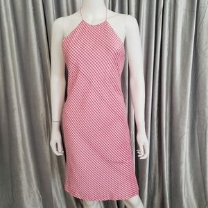 RALPH Ralph Lauren Silk Pink Plaid Halter Dress